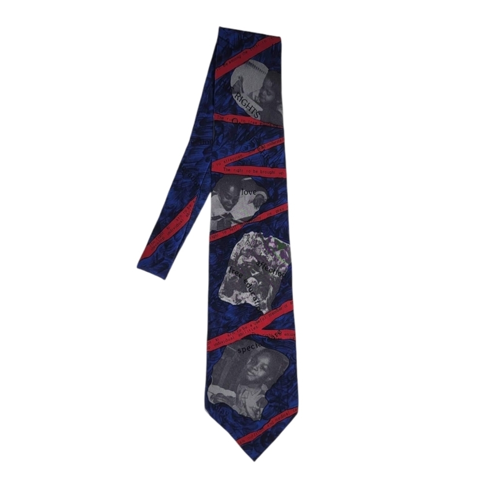 Save The Children Silk Tie Vintage Childs Rights